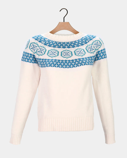Pull Glacier pour femme en coton biologique, idéal pour les fêtes