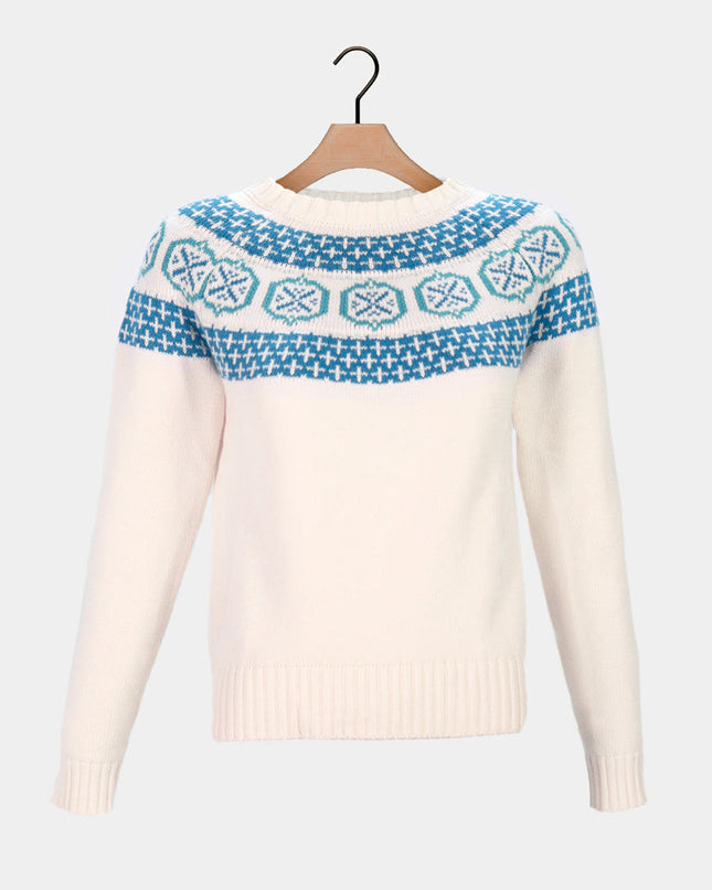 Pull Glacier pour femme en coton biologique, idéal pour les fêtes