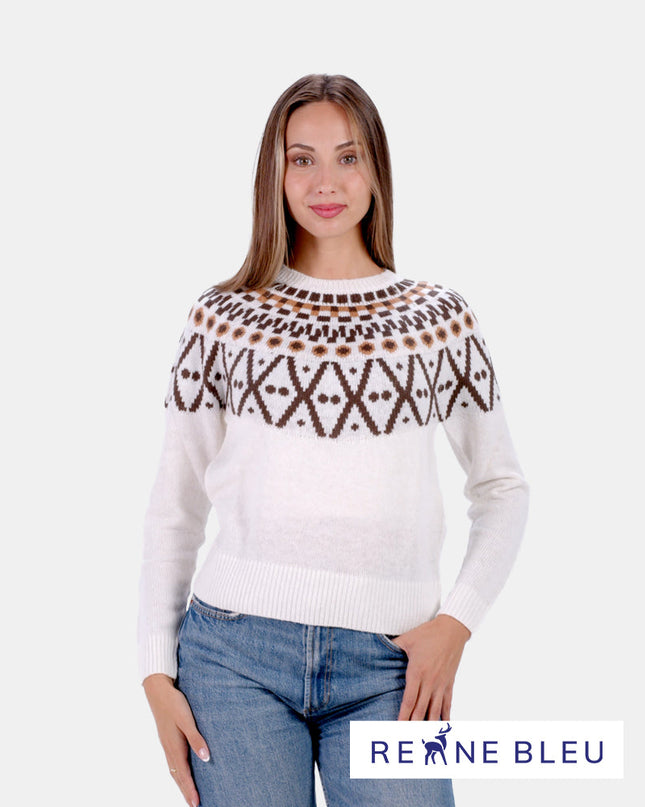 Pull Forêt-Noire pour femme en laine mohair, idéal pour Noël