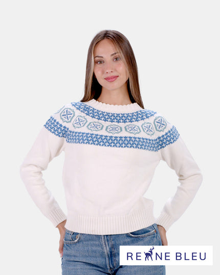 Pull Glacier pour femme en coton biologique, idéal pour les fêtes