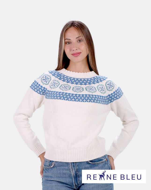 Pull Glacier pour femme en coton biologique, idéal pour les fêtes