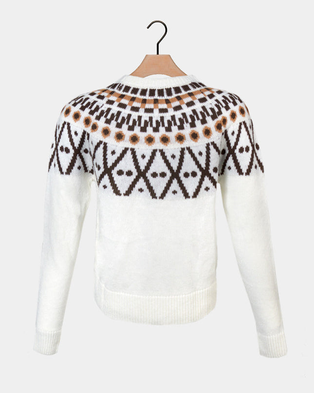 Pull Forêt-Noire pour femme en laine mohair, idéal pour Noël