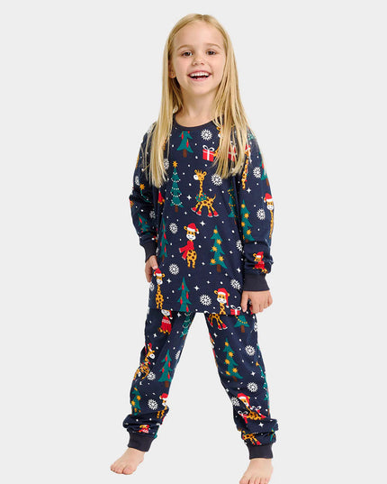 Pyjamas de Noël pour enfants avec des girafes