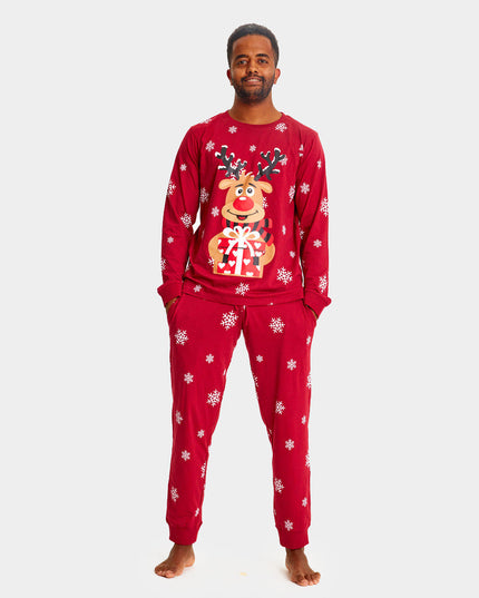 Pyjama de Noël rouge familial avec Rudolph le renne
