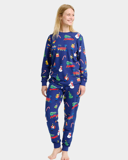 Pyjama de Noël unisexe pour adultes avec jouets de Noël