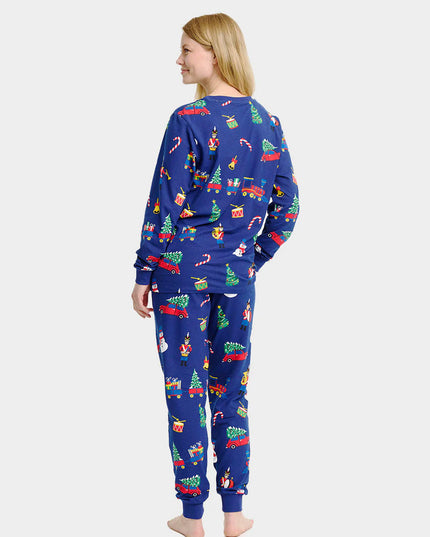 Pyjamas de Noël pour toute la famille avec motifs de jouets de Noël