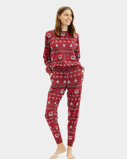 Pyjama de Noël unisexe pour adultes « Rouge Ho Ho Ho »
