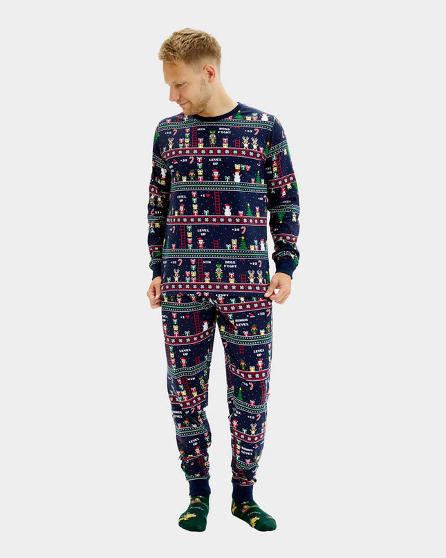 Unisex Retro Video Games Christmas Pajamas for Adults