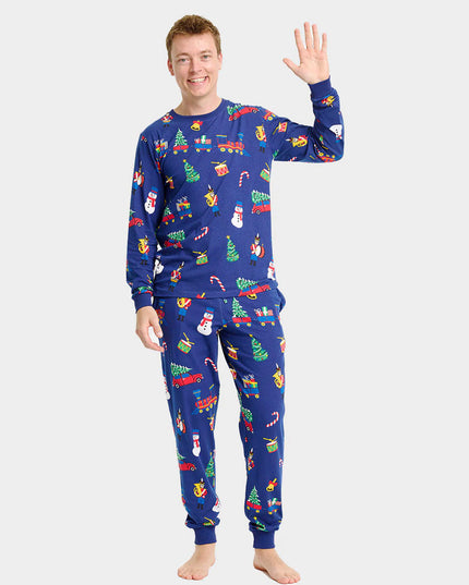 Pyjama de Noël unisexe pour adultes avec jouets de Noël