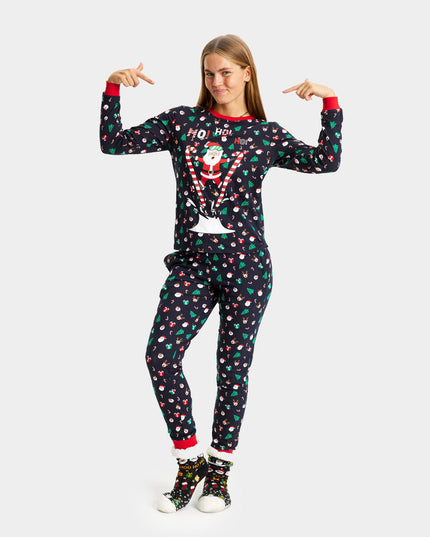Pyjama de Noël unisexe adulte Père Noël skieur
