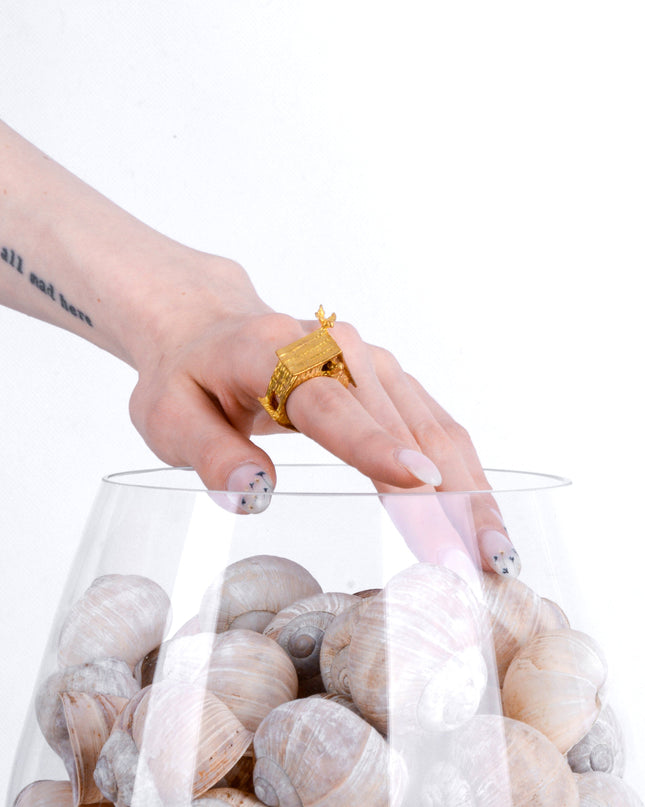 Bague en cuivre oiseau