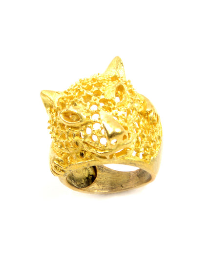 Bague en cuivre léopard