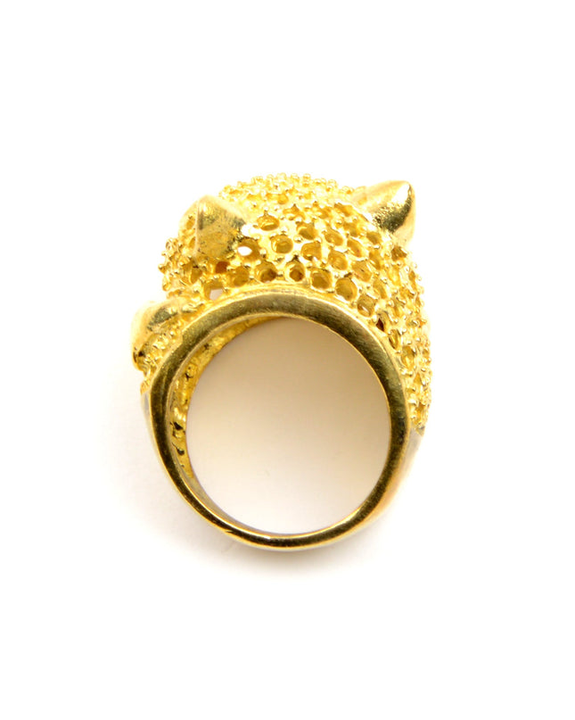 Bague en cuivre léopard