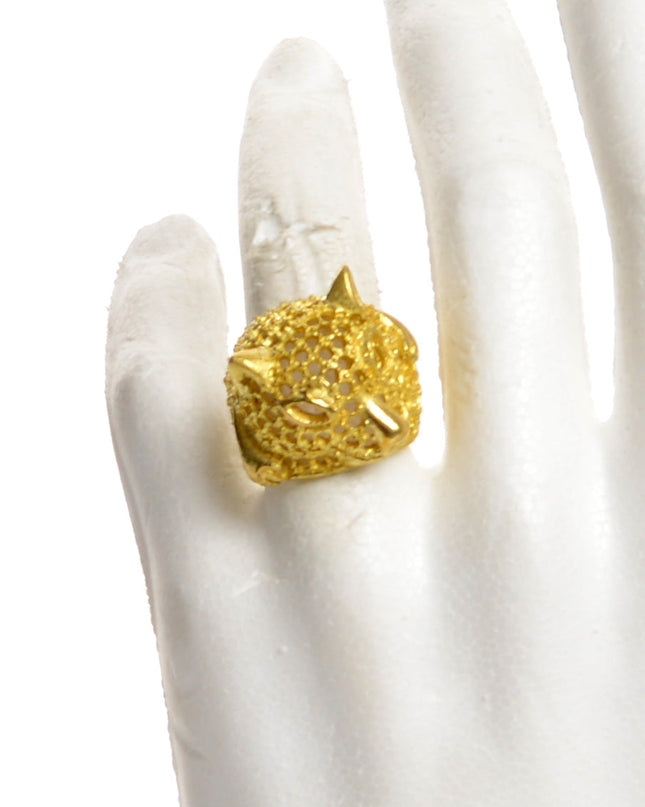 Bague en cuivre léopard