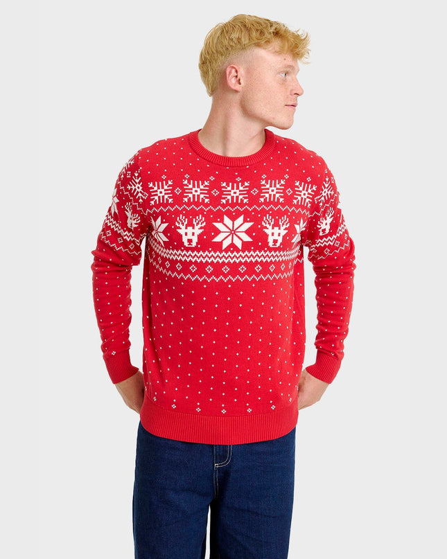 Pull de Noël scandinave pour homme, idéal pour les fêtes !
