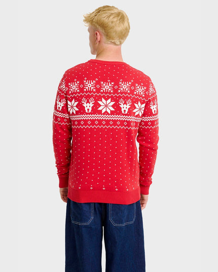 Pull de Noël scandinave pour homme, idéal pour les fêtes !