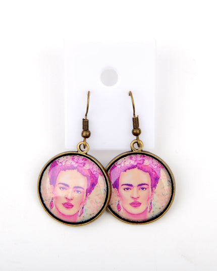 Boucles d'oreilles Frida Art | Bijoux de Noël et d'Halloween pour femmes
