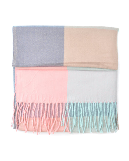 Écharpe à carreaux | Menthe - Rose | Accessoires pour tous