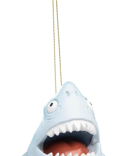 Ornement requin avec chapeau de Noël