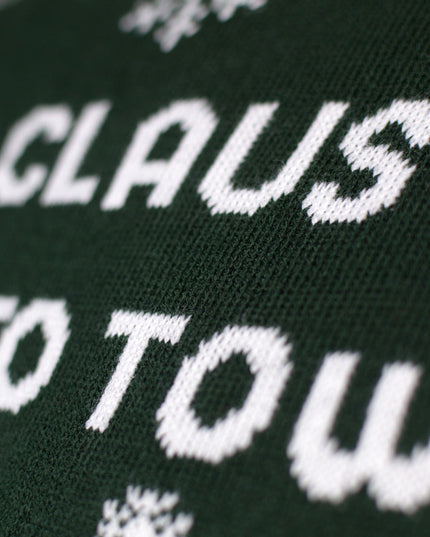 Light-Up LED "Santa is Coming to Town" Couple Christmas Sweater