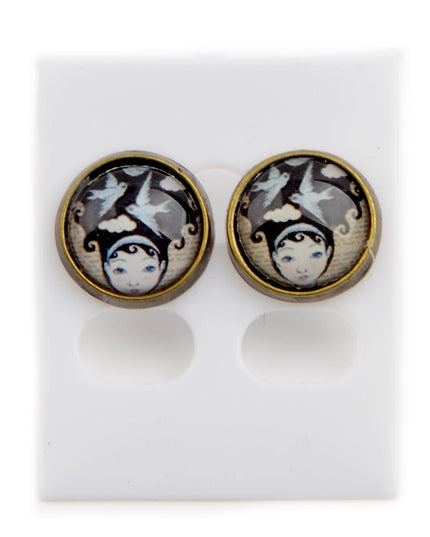 Boucles d'oreilles décoratives sirène