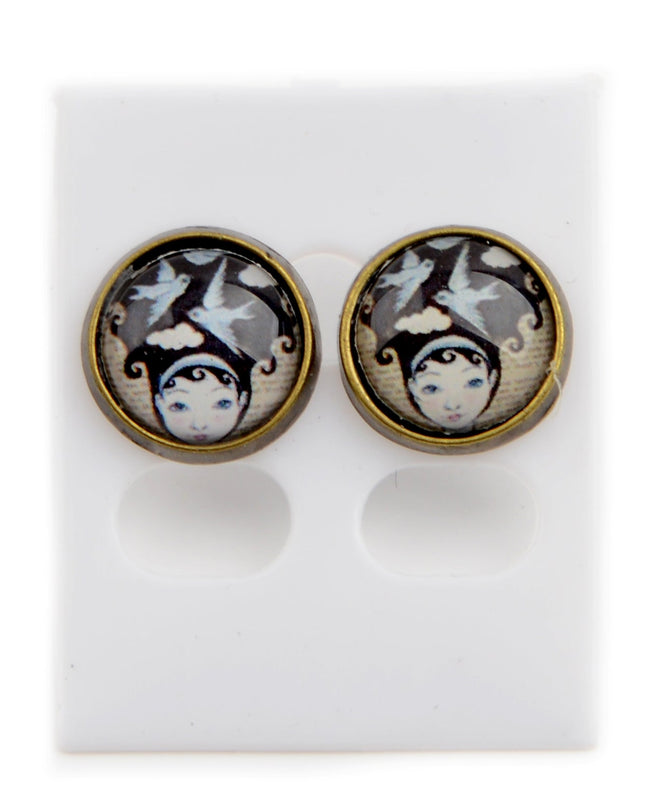 Boucles d'oreilles décoratives sirène