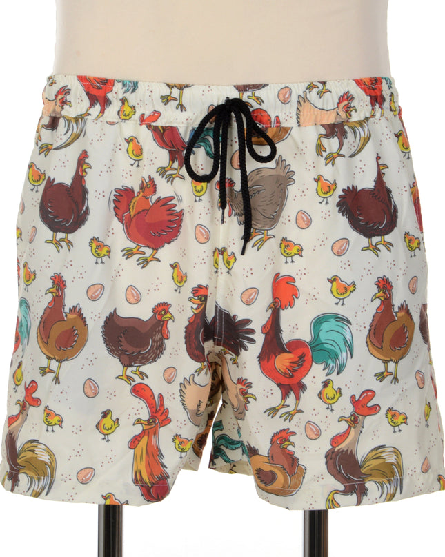 Short imprimé poulet - Vêtements d'intérieur amusants pour Pâques