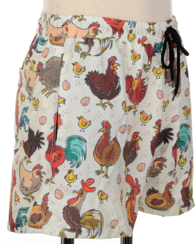 Short imprimé poulet - Vêtements d'intérieur amusants pour Pâques