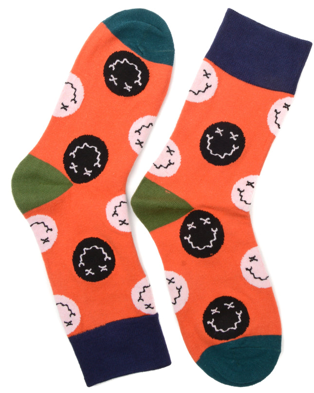 Fun Christmas Socks - Smiley Design I