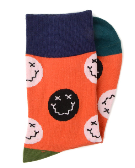 Fun Christmas Socks - Smiley Design I