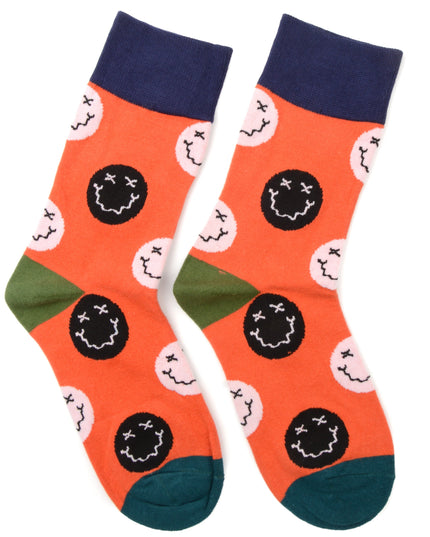 Fun Christmas Socks - Smiley Design I