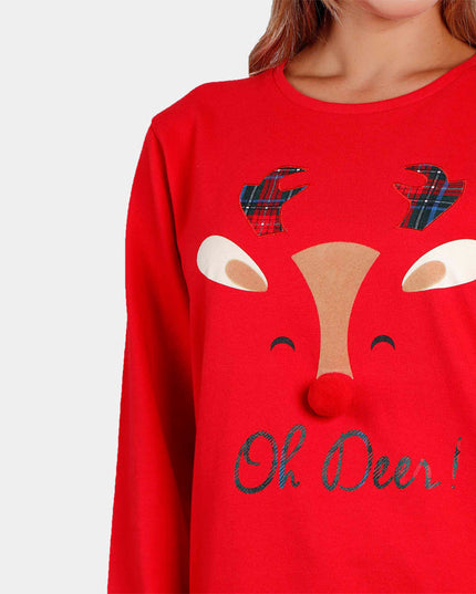 Christmas Sweatshirt for Women Oh Deer Design