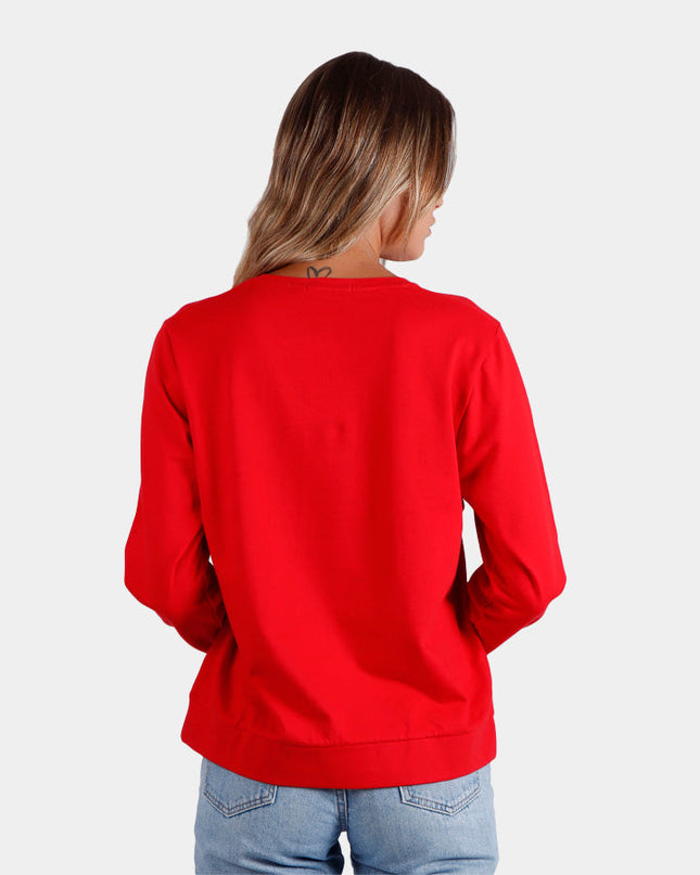 Sweat-shirt de Noël souriant pour femmes