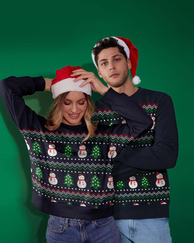 Sweat-shirt de Noël sapin de neige pour femmes