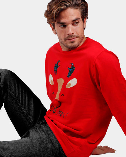 Sweat-shirt de Noël pour homme « Oh Deer » | Soldes Happy Hoodies Outlet