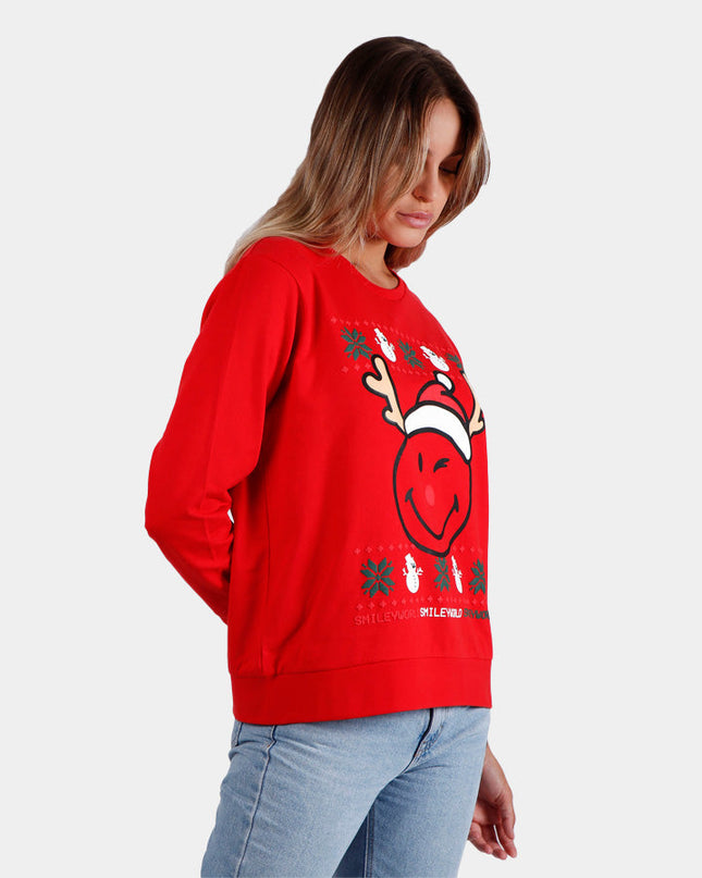 Sweat-shirt de Noël pour femme « Oh Deer » | Soldes Happy Hoodies Outlet