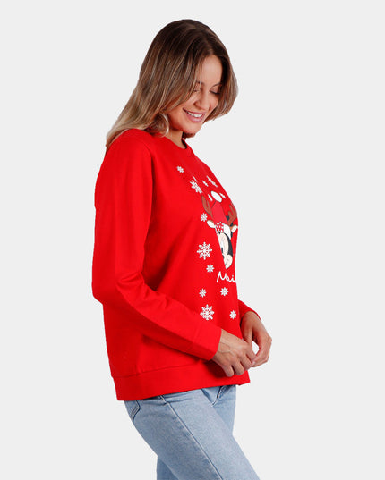 Sweat-shirt de Noël souriant pour femmes