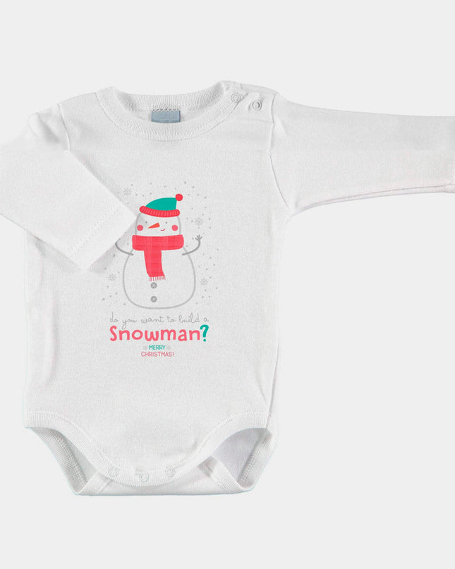 Body bébé de Noël avec bonhomme de neige - Cadeau de Noël adorable