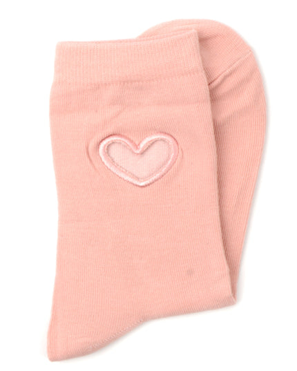 Chaussettes à cœur - Modèle rose Zokni
