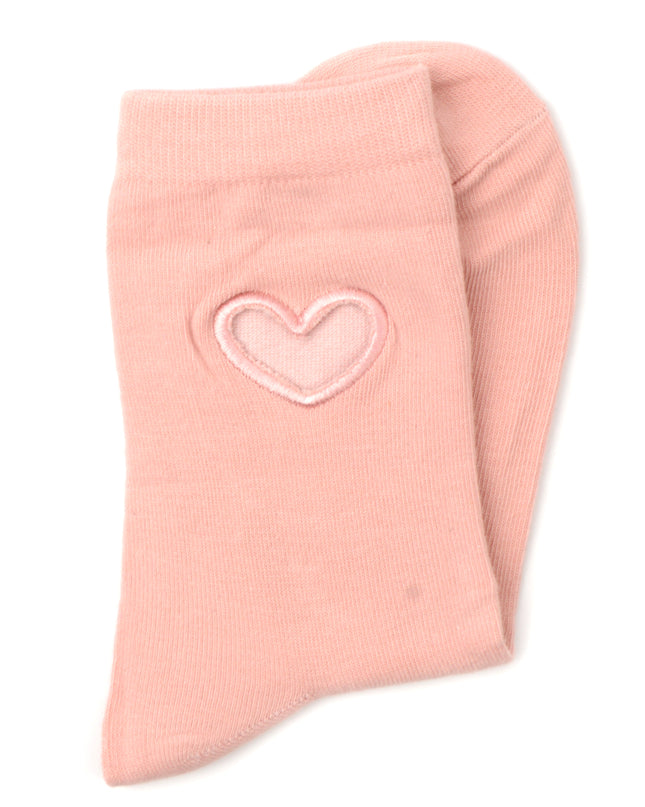 Chaussettes à cœur - Modèle rose Zokni