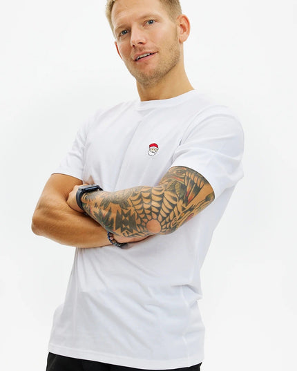 T-shirt de Noël unisexe blanc « Père Noël »