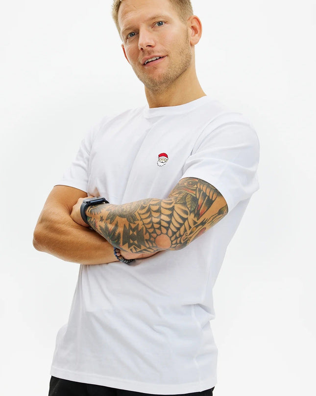 White Santa Christmas T-shirt for Men and Women