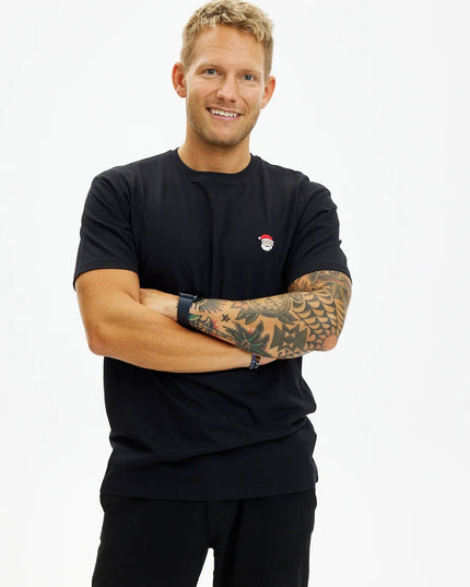 T-shirt de Noël unisexe noir « Père Noël »