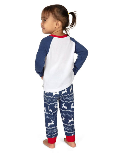 Toddler Girl's Whoop Deer It Is Crew Neck Pajama Set