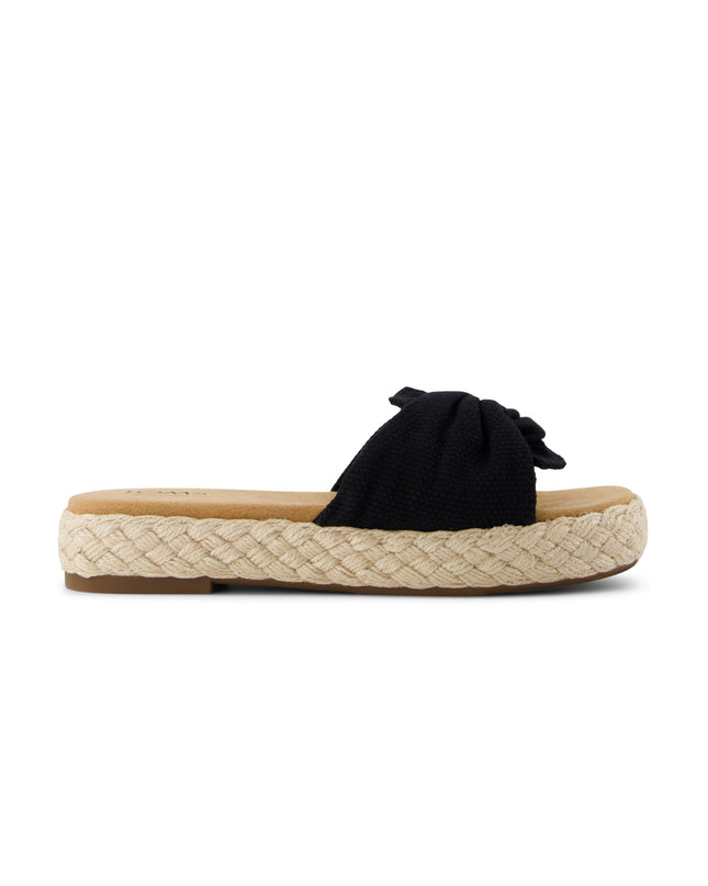 Espadrille compensée TOMS Abby Slide - Noire