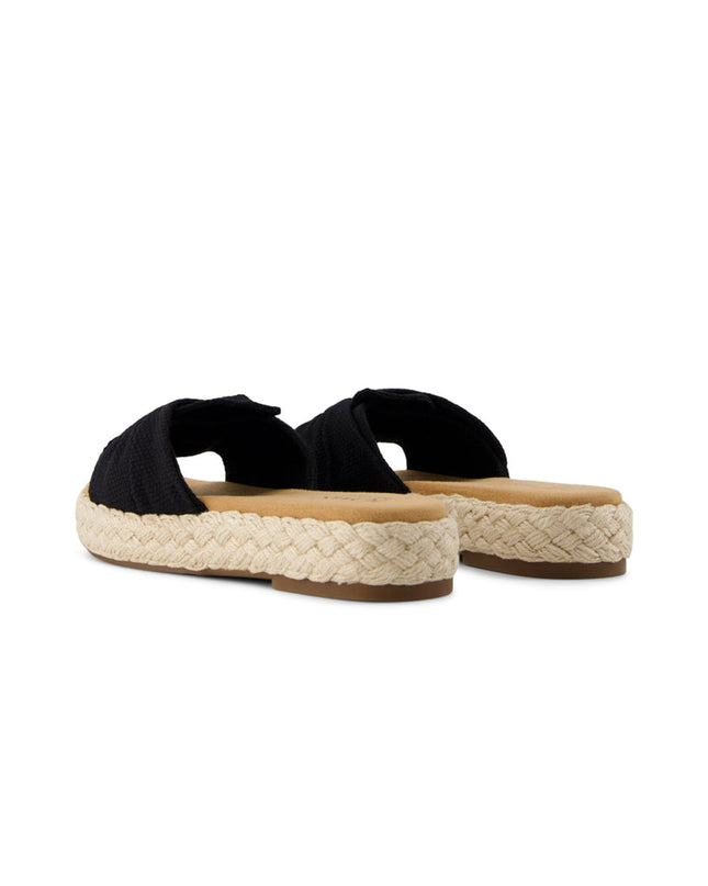 Espadrille compensée TOMS Abby Slide - Noire