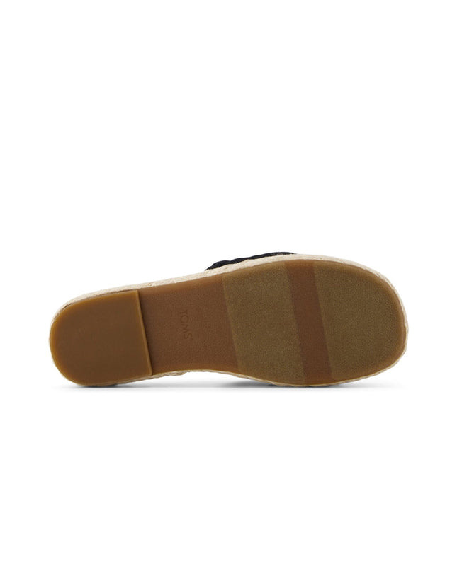 Espadrille compensée TOMS Abby Slide - Noire