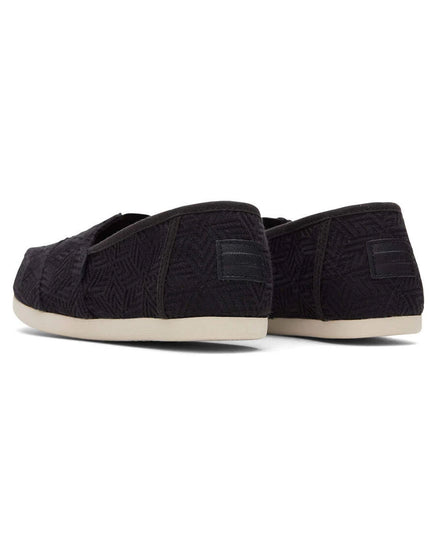 Chaussons TOMS Alpargata à lacets géométriques noirs