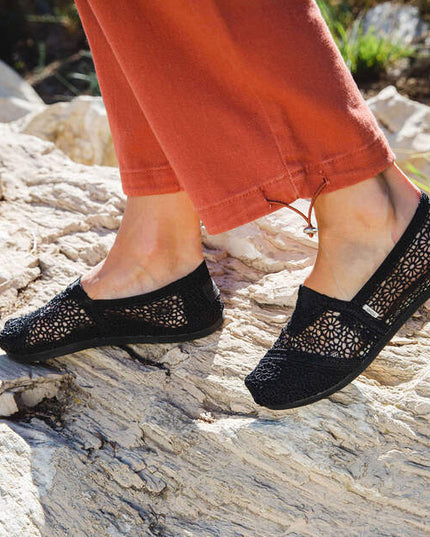 TOMS Alpargata - Chaussons noirs marocains en crochet
