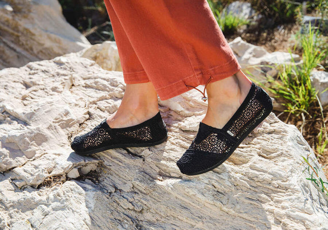 TOMS Alpargata - Chaussons noirs marocains en crochet